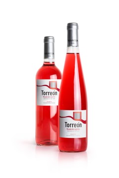 Botella de vino rosado Torren
